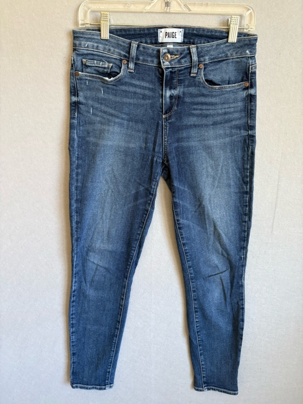 PAIGE Verdugo Ankle Skinny Dark Blue High-Rise Jeans sz 29 - Picture 5 of 9
